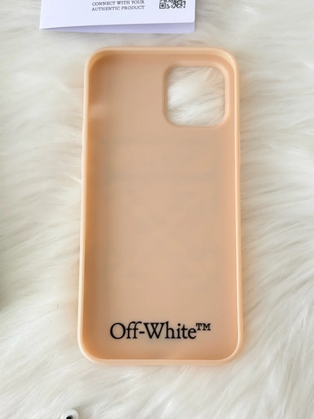 Off-White Zebra iPhone 12 Pro Max Case in Camel & Black